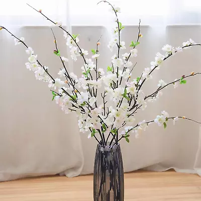 Cherry Blossom Branches Faux Silk Artificial Flowers Plum Decoration Tree 47  L • $57.64