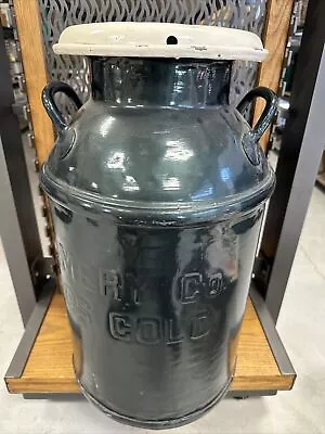 Hollywood Creamery Colorado CO 23” 40 Quarts Sealed Milk Can Green Steel (B7) • $195