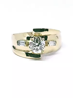Old Mine Cut Diamond Ring 1.19  Carat Center VSI  I  14K Gold Mounting Size 8.75 • $3999