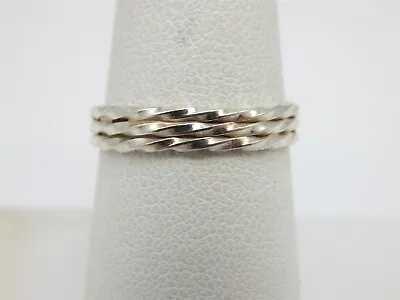 Triple Twist Band Sterling Silver 925 Ring Size: 7 • $22