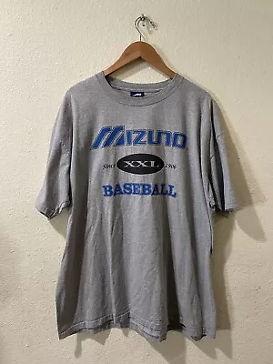 Vintage Mizuno Baseball T-Shirt 90s Gray Size XXL Athletic • $20