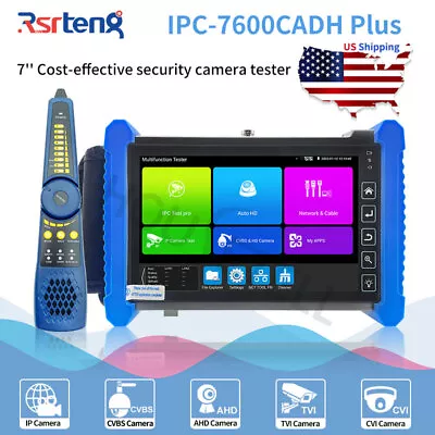 Rsrteng IPC-7600CADH 7  4K CCTV Tester HD CVI TVI AHD HDMI IP Camera Tester USA • $362.99