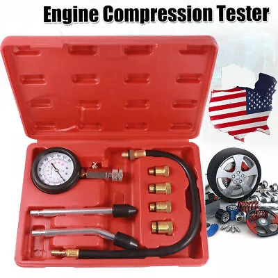 Petrol Engine Compression Tester Kit Set For Automotive Car Motorcycle 0-300psi • $18.99