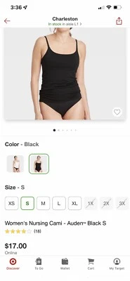 $6 • Buy Women's Nursing Cami - Auden Black Small