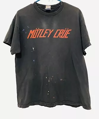 SHIRT MOTLEY CRUE Vintage Men Large By Tennesse River ROCK MUSIC BAND Distressed • $62.21