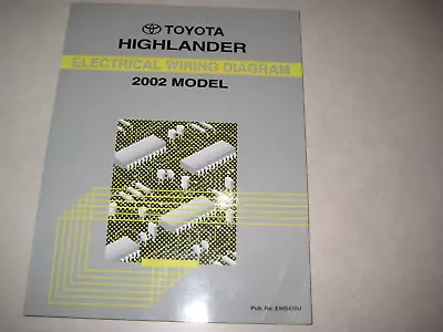 2002 Toyota Highlander Wiring Repair Manual Ewd970u • $25