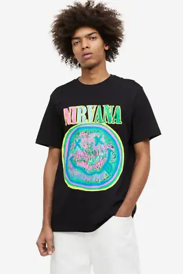 Men's Nirvana Short Sleeved Black T-Shirt Small Brand New With Tags • $29.99