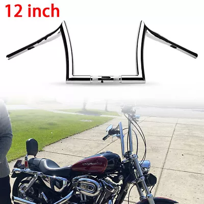 12'' Motorcycle Ape Hanger 1-1/2  Handlebar  Chrome For Harley Road Glide FLTRX • $246