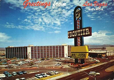 Postcard Nevada Las Vegas The Frontier Hotel 1970s 6X4 Chrome Era • $4.56
