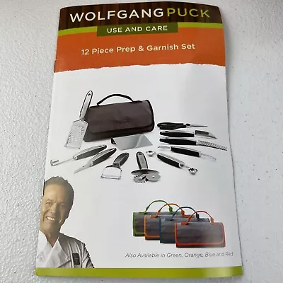 Wolfgang Puck 12 Piece BLUE Prep & Garnish Set + Case Stainless Steel Tools NEW • $21.21