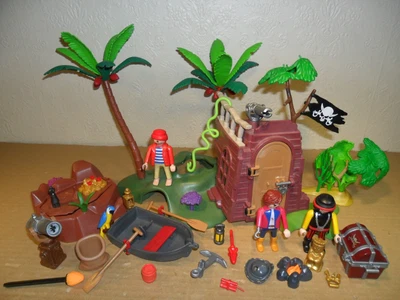 £10.49 • Buy PLAYMOBIL PIRATE ISLAND (Figures,Cannons,Ship Wreck,palm Trees)