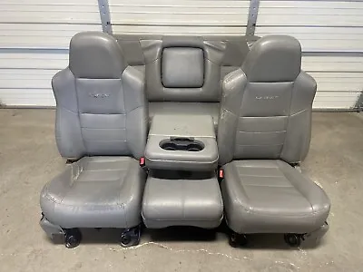 1999-2010 Ford F250 F350 F450 Super Duty Gray Lariat Front & Rear Seats • $1499.99