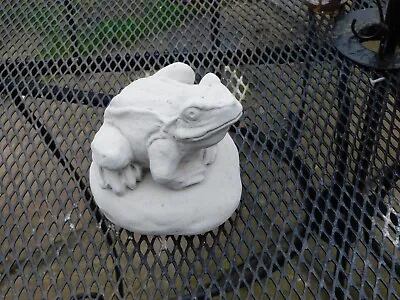 Frog On Rock - Garden Ornament  - Hand Cast • £14