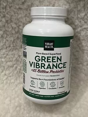 Vibrant Health Green Vibrance Plant-Based Superfood  240 VegiCaps EXP 05/2025 • $44