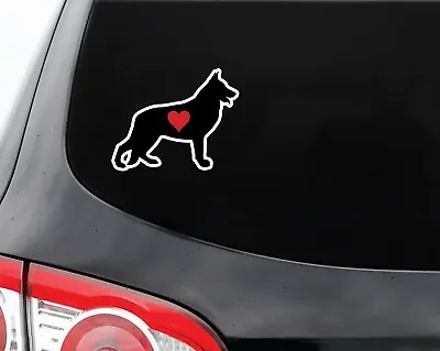 I Love Heart German Shepherd Dog Decal Sticker -Car  Window  Laptop • $3.75