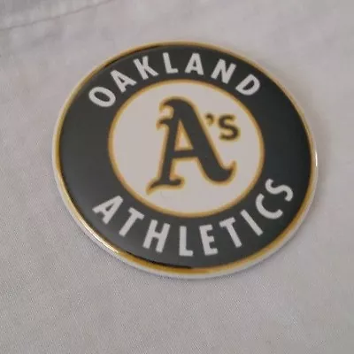 Oakland Athletics White Logo Pinback Button Badge 2.25  Inch MLB New • $6
