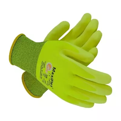 ATG MaxiFlex Ultimate Work Gloves Hi-Vis Nitrile Foam Touchscreen Compatible • £7.99