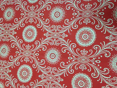  Mirror Image  By P/K Lifestyles ~Orange & Cream Decor Fabric ~ 34  X WOF (54 ) • $8.99