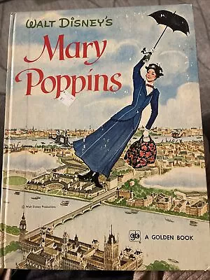 Vintage Golden Book ~ WALT DISNEY'S MARY POPPINS ~ Eleventh Printing 1973 • $11.99