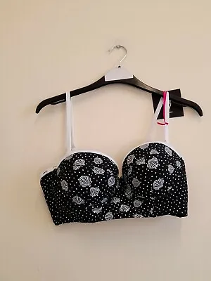 V By Very Shapewear Longline Underwired Bikini Top size UK36B {R101} • £11