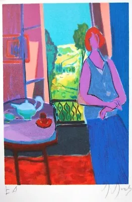 MARCEL MOULY Femme Devant La Fenetre 2002 Lithograph Hand Signed Unframed COA  • $1125