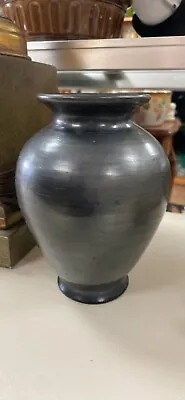 Vintage Mexican Black Pottery Vase • $13.99