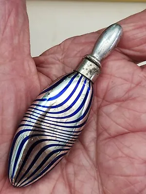 Vintage/antique Hand Blown Scent Bottle-mercury Glass-germany-delicate  #1053 • $33.85