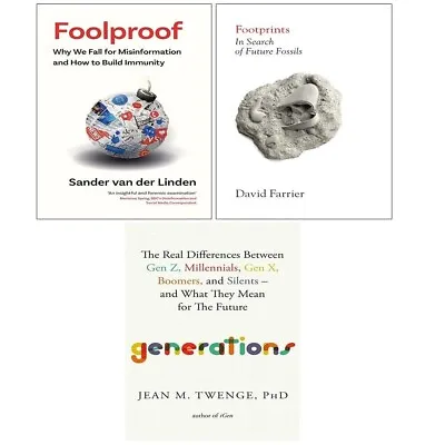 Generations Foolproof Footprints 3 Books Collection Set Hardcover New • £24.99