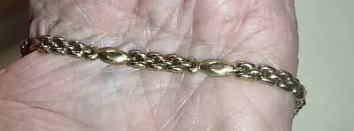 Real14k Yellow Gold Chain Bracelet  Vintage  8  Long ((C35)) • $399