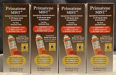 4 NEW Primatene Mist Epinephrine Inhalation 160 Sprays EXP 2024 Ships Same Day • $134.99