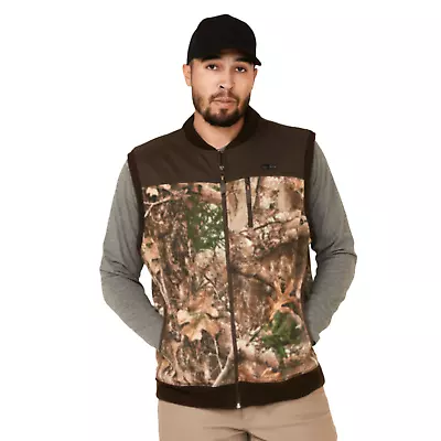 Wrangler Atg All-Terrain Realtree Camo Fleece Zip-Front Bomber Vest Mens 2X • $34.95