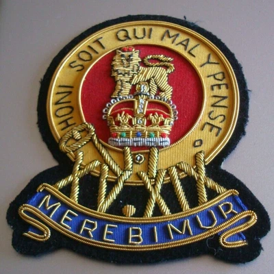 Original BRITISH  -  THE 15th 19th HUSSARS INSIGNIA BULLION PATCH • £6.50