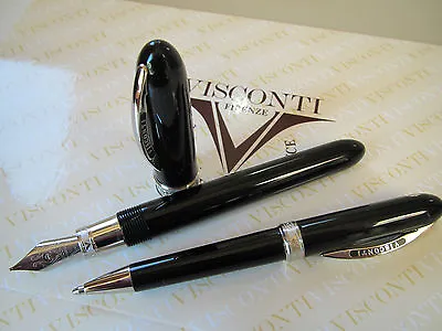 Visconti Van Gogh Mini Black Fountain Pen+ballpoint Set+leather Pen Case MIB • $255.82