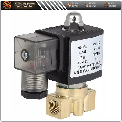 1/4  NPT 110-120V Air Suspension Valve Brass Electric Solenoid Air N/C For Horn • $20.04