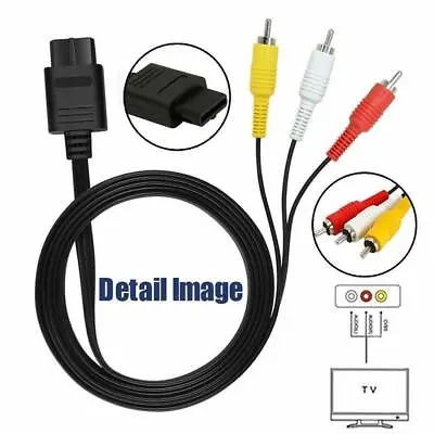 FOR NINTENDO 64 N64 AV AUDIO VIDEO A/V CABLE CORD WIRE TV GAME HTE CABLE 6ft New • $5.49