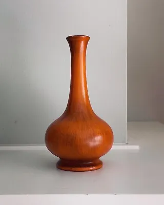 HAEGER Pottery Vase Orange Approx 7.25” Tall Vintage • $19