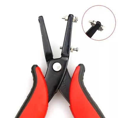 Hole Punch Plier Jewelry Tool Punching Metal Sheet Leathers Plastic Puncher • £11.21