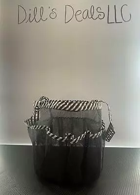 Portable Mesh Shower Caddy Organizer Storage Bag Quick Dry Bask - Black/White • $9.85