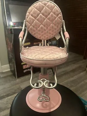 American Girl Salon Chair Pink Battat Our Generation Sparkling Bows Hair Stylist • $29.50