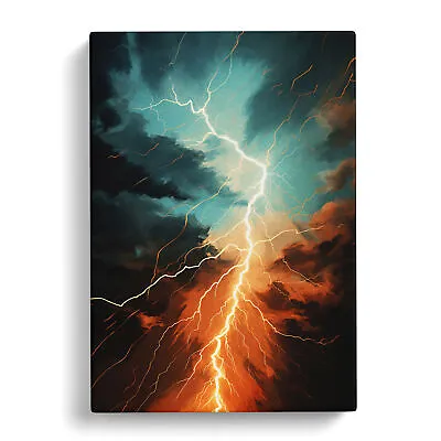 Lightning Orphism Canvas Wall Art Print Framed Picture Decor Living Room Bedroom • £34.95