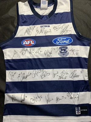$199 • Buy Geelong Cats Signed 2022 Home Premiers  AFL Jumper Guernsey Jersey