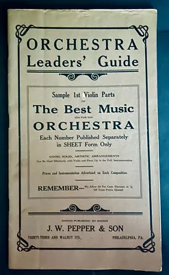 Antique Orchestra Leaders' Guide Best Music 1st Violin Parts JW Pepper & Son • $11.89