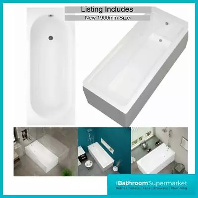 Modern Single ENDED BATH Tub Round Square Leg Pack Included Huge Selection Sizes • £185