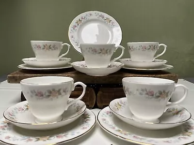 Vintage Mayfair Pink Floral 15 Piece English Bone China Part Tea Set • £19.99