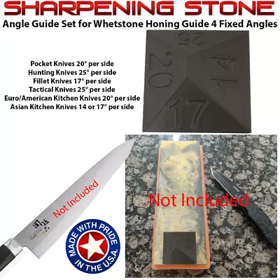 Knife Sharpening Stone Angle Guide Set For Whetstone Honing Guide 4 Fixed Angles • $5.90