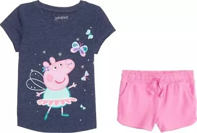 NEW 2pc Jumping Beans Peppa Pig Tee Shirt & Pink Shorts Outfit Size 4T NWT • $12.95