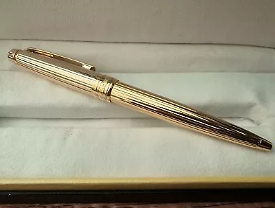 Luxury Metal Series Stripes Gold Color 0.7mm Ballpoint Pen No Pen Box • $3.75