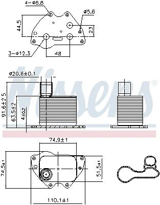 $188.48 • Buy NISSENS NIS 90981 Oil Cooler, Engine Oil OE REPLACEMENT XX964 D3D92E