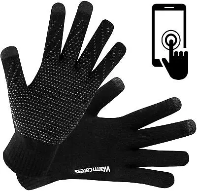 Mens Womens Compression Gloves Warm Grip Smartphone Touchscreen Thermal Gloves • £4.99