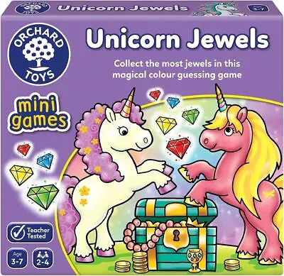 £6.49 • Buy Orchard Toys Unicorn Jewels Mini Game Magical Colour Guessing Kids Age 3 Years